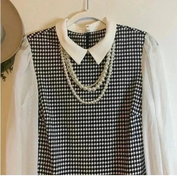 SHELBY & PALMER VINTAGE LOOK DRESS SIZE 16 with removable necklace - Picture 10 of 10